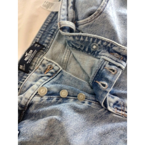 Hollister Jeans Mens 34 x 31 Light Wash Blue High Rise Vintage Baggy Distressed - Picture 7 of 9